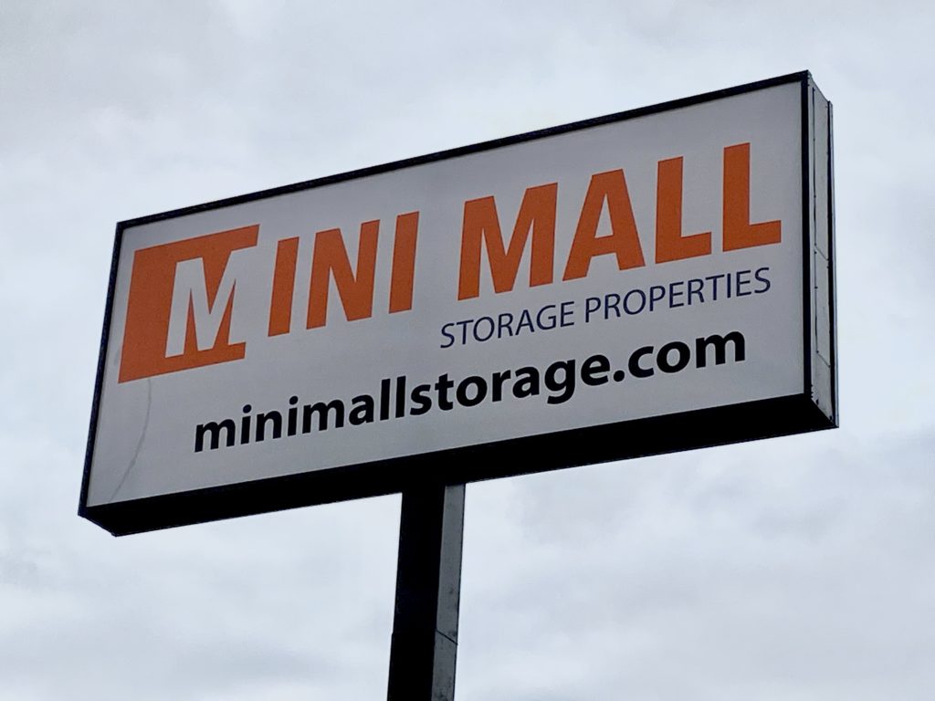 Mini Mall Storage Properties sign