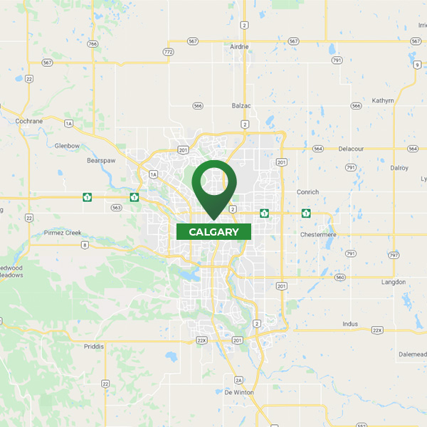 Map of Calgary, AB