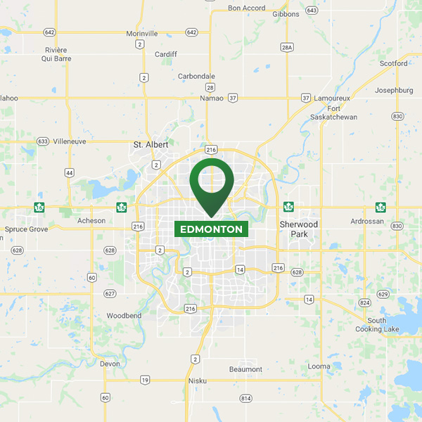 Map of Edmonton, AB
