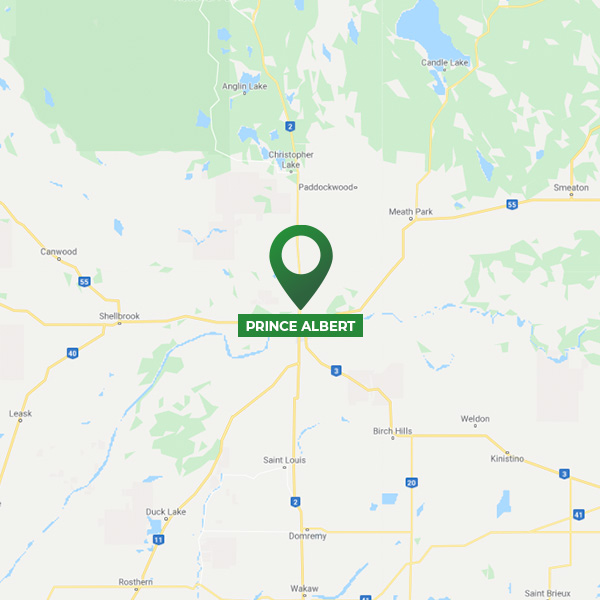Map of Prince Albert, SK