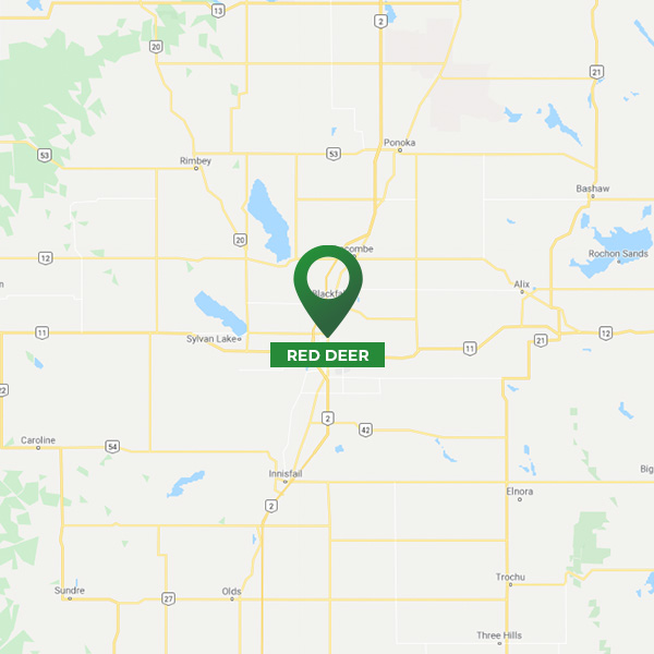 Map of Red Deer, AB