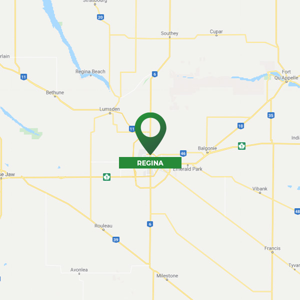 Map of Regina, SK