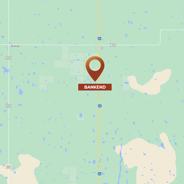 Map of Bankend, SK