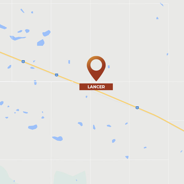 Map of Lancer, SK